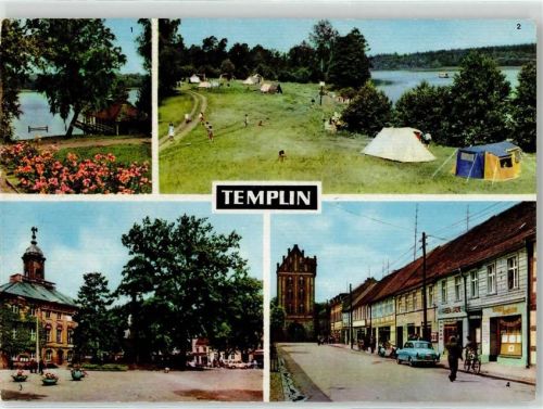 Templin 1967 Camping Rathaus Berliner Tor