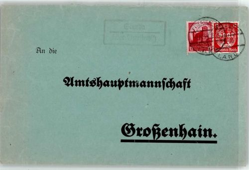Stauda Landpoststempel WK II