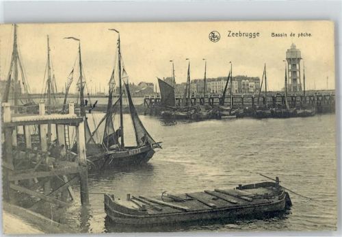 Zeebrugge 1915 Hafen Feldpost WK I 53. Reserve-Division