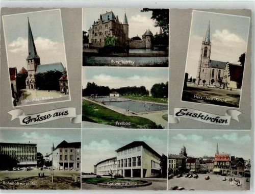 Euskirchen Martins Kirche Burg Satzfey Schwimmbad Herz Jesu Bahnhof Kreisverwaltung Markt