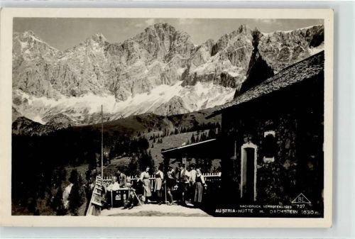Austriahütte Berghütte Dachstein Gruppenbild