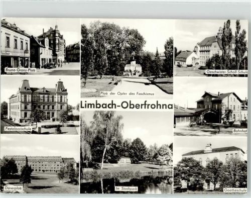Limbach-Oberfrohna Bruno Granz Platz der Opfer des Faschismus Geschwister Scholl Schule Bahnhof Goetheschule Dürerplatz Pestalozzischule