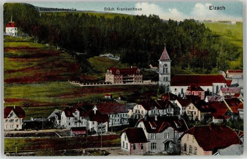 Elzach Neunlindenkapelle Städtisches Krankenhaus Bahnpost Freiburg Basel