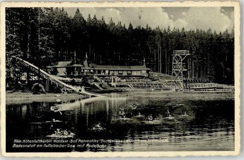 38640 W3380 Hahnenklee-Bockswiese , Oberharz - Badeanstalt am Kuttelbacher See mit Rodelbahn