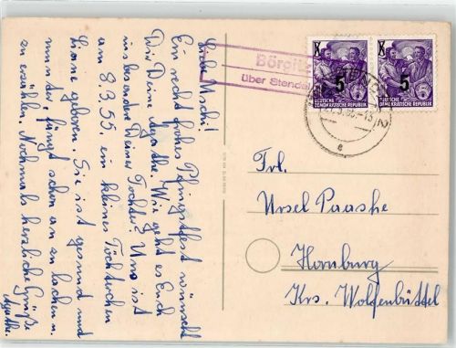 Börgitz Landpoststempel Blumenstrauß