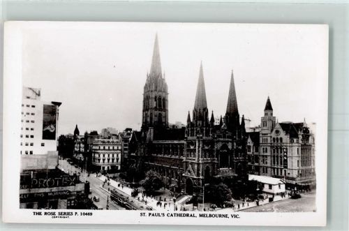 Melbourne St. Paul`s Cathedral Straßenbahn the Rose Series P. 10469
