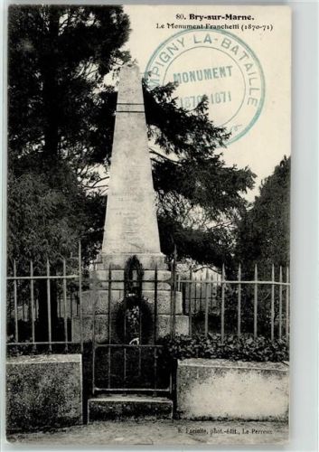 Bry-sur-Marne 1913 Denkmal Franchetti