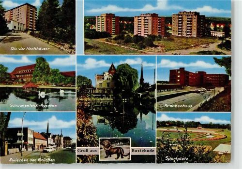 Buxtehude Krankenhaus Sportplatz Hochhaus Kaserne Schwanenteich Zwischen den Brücken