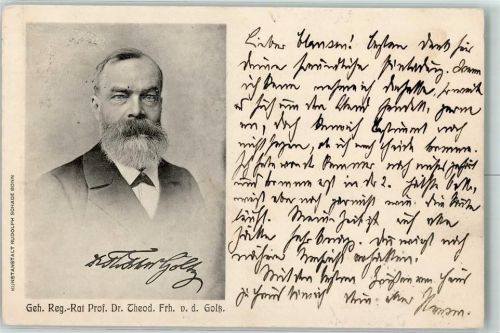 1903 Prof. Dr. Theod. Frh. v. D. Goltz Agrarwissenschaftler