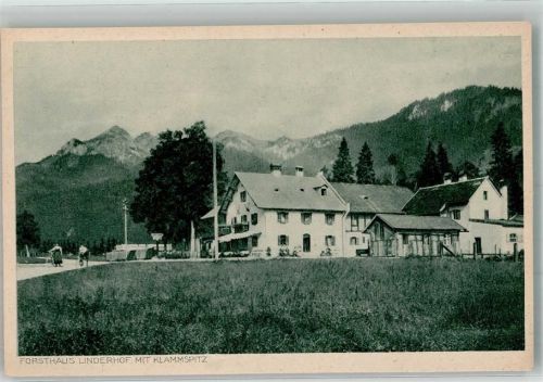 Linderhof Forsthaus Linderhof mit Klammspitz Fotograf Rex