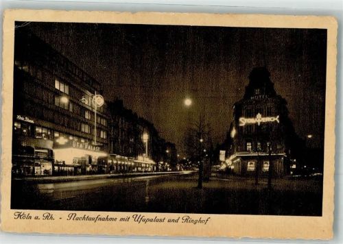 Köln Hohenzollernring Ufa-Palast rRnghof Werbug Stollwerck Nacht