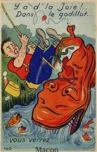Macon Mâcon (Frankreich) Leporello, Schuhe II (minimaler Einriss)