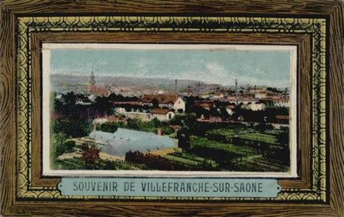 69400 Villefranche-sur-Saone - Villefranche-sur-Saone (Frankreich) Leporello I-II (Ecken abgestossen, fleckig RS)