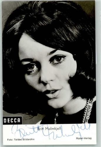 Britt Malmkjell Autogramm origin. Unterschrift