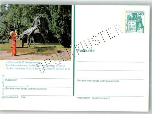 Bodenwerder Denkmal Münchhausen-Brunnen Druckmuster