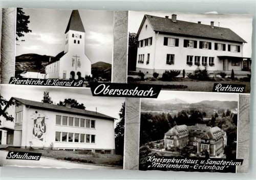 Obersasbach Kirche St. Konrad Schule Rathaus