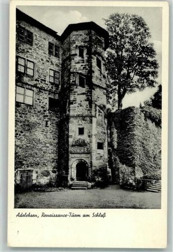 37139 W3404 Adelebsen Foto AK Renaissance-Turm am Schloss
