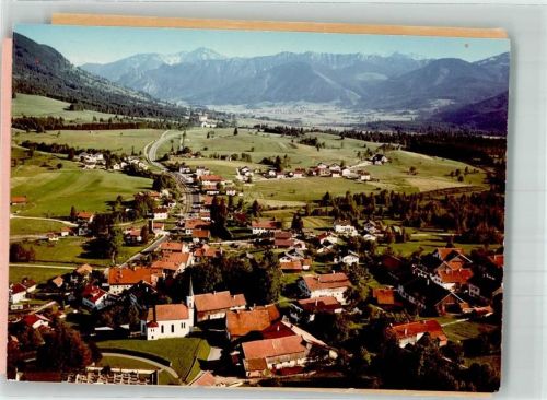Saulgrub Fliegeraufnahme Ort handschriftlich Foto Original aus Archiv eines Ansichtskartenverlags