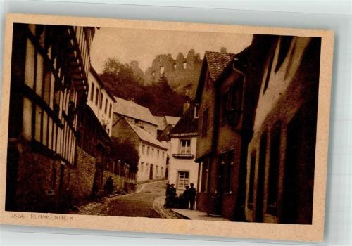 Blankenheim Dorfstraße mit Burgruine Verlag Karl Bremer No. 3536