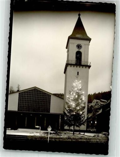 Ottenhöfen Kirche Weihnachtsbaum Winter Foto Original aus Archiv eines Ansichtskartenverlages