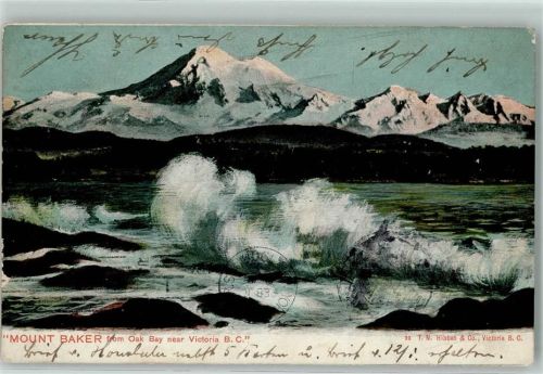 Washington D.C. 1905 Mount Baker from Oak Bay near Victoria B.C. Vulkan