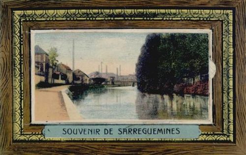 57200 Sarreguemines - Sarreguemines (Frankreich) Leporello II (kleine Einrisse bei Leporello-Abdeckung, fleckig RS)
