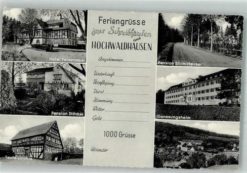 Hochwaldhausen Hotel Felsenmeer Pension Stöckel Teufelsmühle Pension Stirm-Heuser Genesungsheim