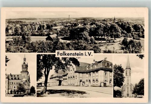 Falkenstein Rathaus Kirche Bahnhof