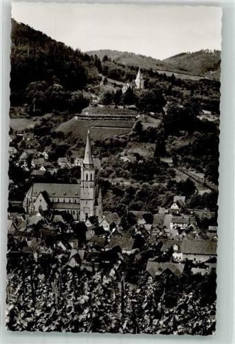 Kappelrodeck Panorama des Ortes mit Kirche St. Nikolaus
