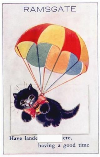 Ramsgate Ramsgate (Großbritannien) Leporello Katze mit Fallschirm I-