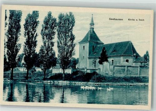 Seehausen Kirche Teich