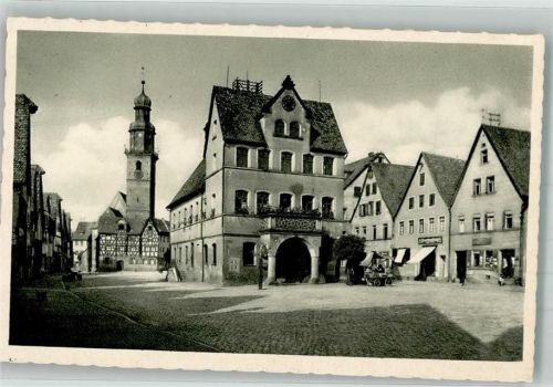 Lauf 1936 Oberer Marktplatz mit Rathaus und Johanniskirche