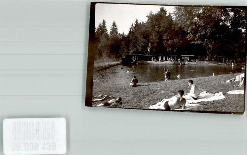 Benediktbeuern Schwimmbad Ort handschriftlich Foto Original aus Archiv eines Ansichtskartenverlags