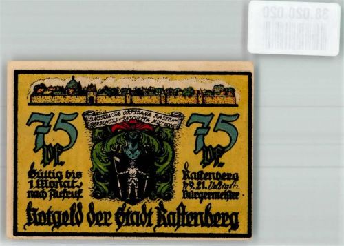 Rastenberg 75 Pfennig Burg