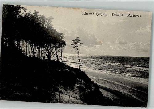 Nakel Strand bei Mondschein Kalkberg