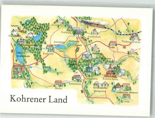 Kohren-Sahlis Landkarte Kohrener Land Umgebungskarte