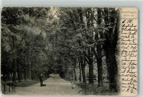 Stadthagen 1903 Allee am Schlossgarten