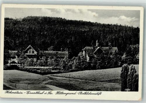 Hohenstein-Ernstthal Sanatorium Bethlehemstift und Frauengenesungsheim Hüttengrund Landpost Hüttengrund