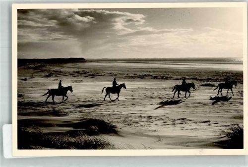 Langeoog Ort handschriftlich Pferde Strand