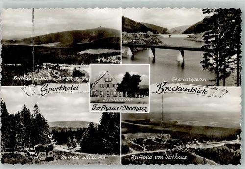 Torfhaus Sporthotel Brockenblick Okertalsperre Brocken Fliegeraufnahme von Torfhaus