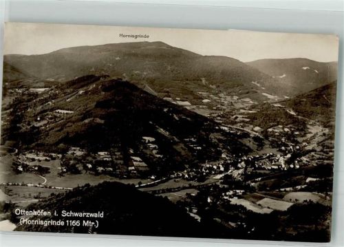Ottenhöfen 1930 Panorama des Ortes mit der Hornisgrinde Fotograf Käshammer