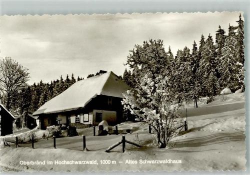79871 W7821 Oberbränd Winter Altes Schwarzwaldhaus