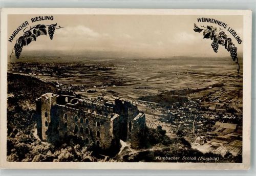 Hambach 1937 Fliegeraufnahme vom Hambacher Schloss