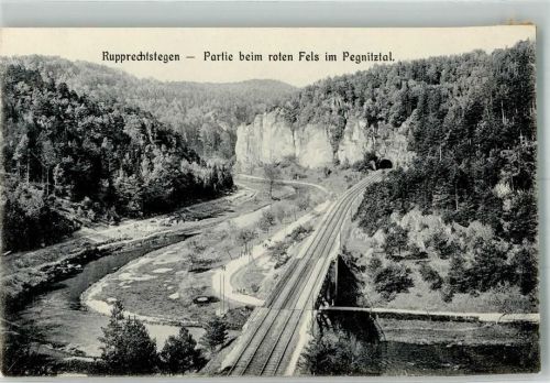 91235 W8564 Rupprechtstegen Gebrauchsspuren Partie bei roten Fels Pegnitztal