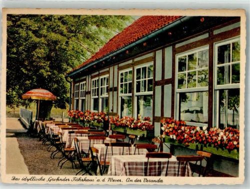 Grohnde Gasthaus Pension Grohnder Fährhaus Terrasse Verlag Thoericht 17239