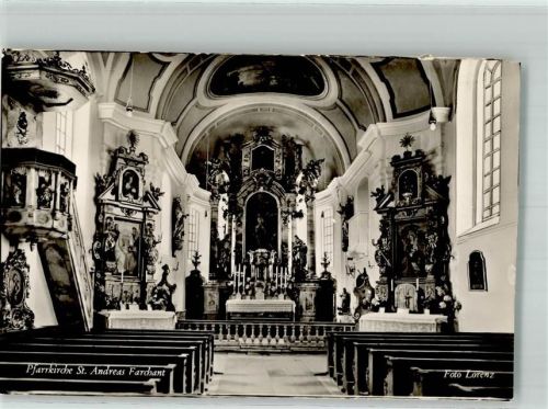 Farchant Kirche St. Andreas innen Foto Original aus Archiv eines Ansichtskartenverlages