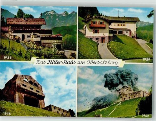 Obersalzberg Berghof Haus Wachenfeld vor und nach der Zerstörung Fotograf Ernst Baumann