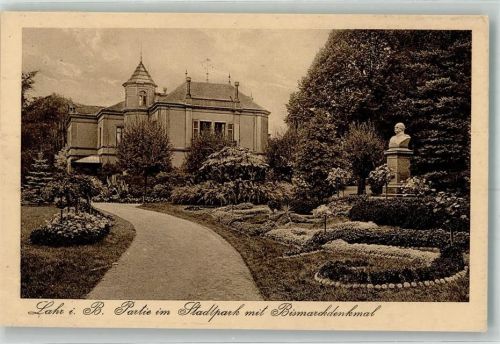 Lahr 1927 Denkmal Bismarck Stadtpark