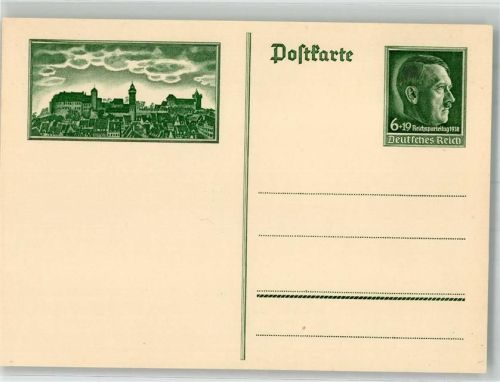 Nürnberg Kaiserburg über den Dächern der Altstadt Hitler