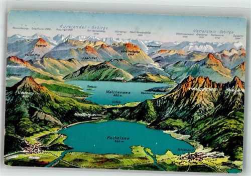 Schlehdorf Landkarte Kochelsee Walchensee